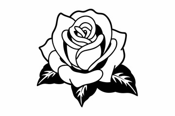 rose tattoo vector