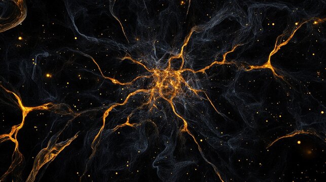Cosmic Roots Resembling Synapses in a Unique Design