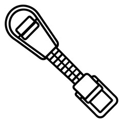  Zipper Icon - Black and White Outline