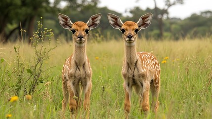 Fototapeta premium Safari in South Africa offers incredible wildlife viewing as the dry season begins in Kruger National Park