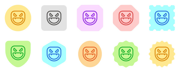 Editable vector evil face mask icon. Part of a big icon set family. Perfect for web and app interfaces, presentations, infographics, etc