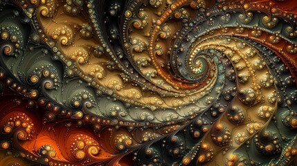 Fototapeta premium A mesmerizing abstract swirl of intricate patterns and colors, creating a captivating visual experience.