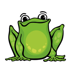 funny frog, comic, 