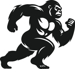 gorilla running vector
