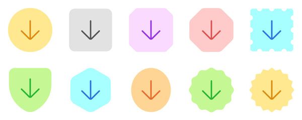 Vector single arrow chevron down icon. Black, white background. Perfect for app and web interfaces, infographics, presentations, marketing, etc.