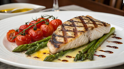 Perfectly Grilled Red Snapper Fillet with Seasonal Vegetables