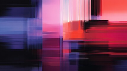 Dynamic Glitch Art Highlights Vibrant Colors in a Mesmerizing Digital Mosaic With Captivating Horizontal and Vertical Lines Generative AI