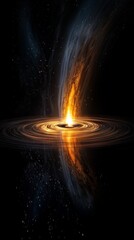 Cosmic Black Hole with Spiraling Light and Energy Effects
