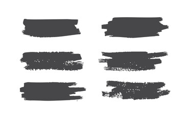 Set of paint brush stroke. Grunge vector drawing. Artistic design elements, ink splatter. Dirty watercolor texture, frame line, splash or abstract creative shape for social media.