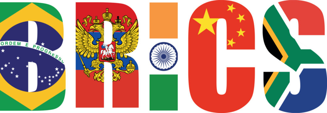 Brics High Quality Flag Clipart, Flag Icon, Vector Illustration, Premium Quality Digital Download
