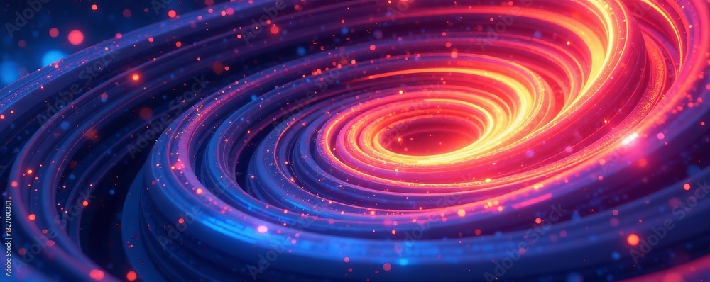 Wall mural vibrant abstract swirl design with glowing colors and energetic flow patterns.