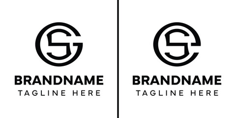 Letters GS and ES Monogram Logo, suitable for any business with GS SG ES SE initials