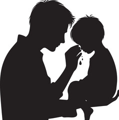 Comforting parent illustration