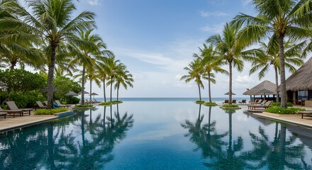 Obraz premium Infinity Pool at Sunset