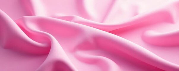 Obraz premium Subtle pink fabric with flowing texture Elegant abstract design , folds, abstract