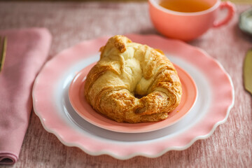 Croissant on Antique China