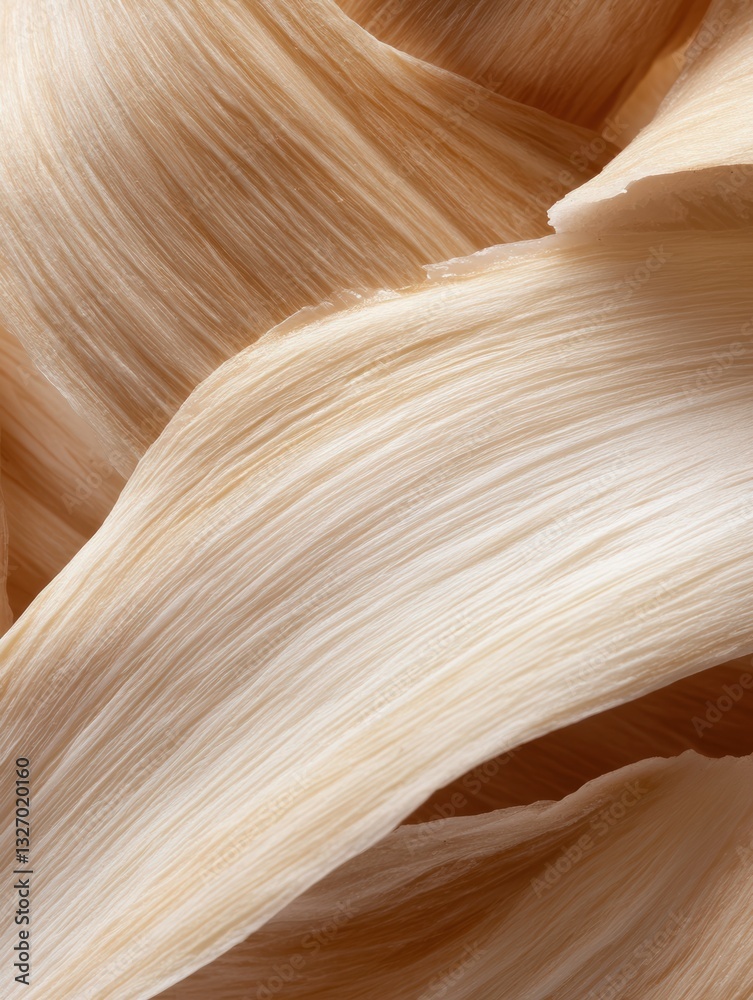 Poster exploring the intricate patterns of coconut shell texture under soft natural lighting for an artisti