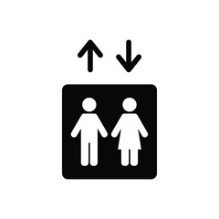 lift icon vector Elevator sign