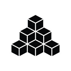 Cube icon vector boxes sign