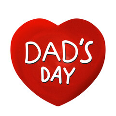 Celebrating father's day with love heart-shaped design digital art bright colors whimsical style