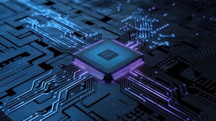 High-Tech Microchip: A Close-Up View of Advanced Technology