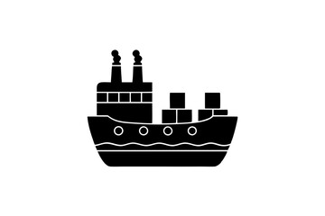 creative details cargo ship icon vector illustration