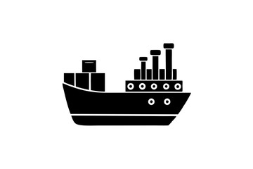 Obraz premium creative details cargo ship icon vector illustration