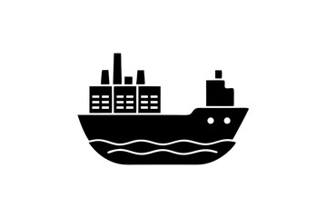creative details cargo ship icon vector illustration