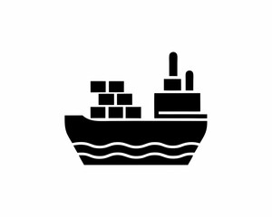 creative details cargo ship icon vector illustration
