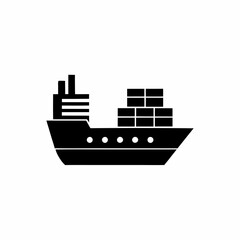 creative details cargo ship icon vector illustration