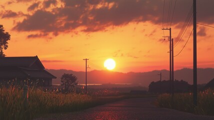 日本の田舎の風景