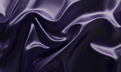 Obraz premium Flowing dark purple silk fabric background for luxury design