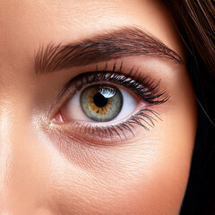 Obraz premium Close-up of a woman's eye, realistic detail