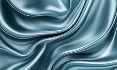Obraz premium Flowing silver silk fabric background for luxury design