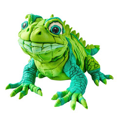 Fototapeta premium Realistic Playdough Frog with Detailed Texture and Colors on Solid Transparent background
