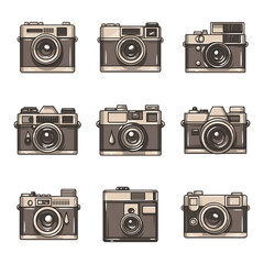 Vintage Retro Camera Illustration Collection