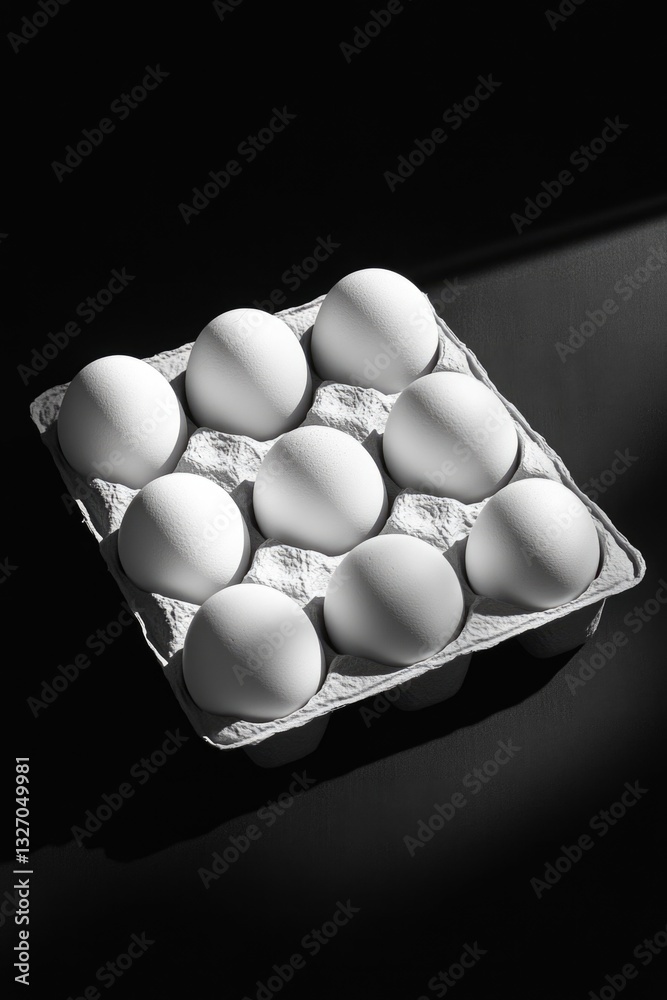 Aufkleber fresh eggs on a table surface