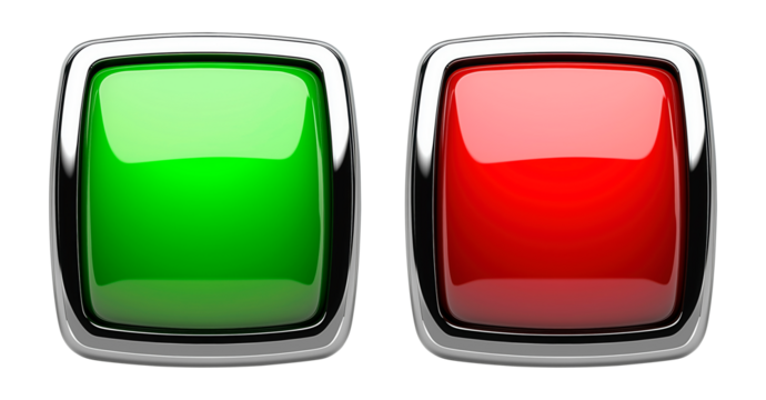 Glossy round buttons in vibrant colors