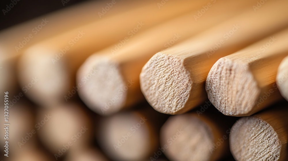 Poster close up of bamboo sticks showcasing intricate texture and natural beauty in soft lighting : generat