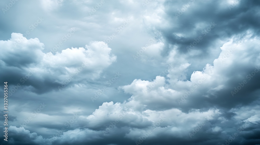 Poster dramatic dark clouds gathering in the sky signaling an impending storm : generative ai