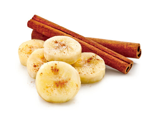 BANANA EM RODELA E CANELA EM PAJ