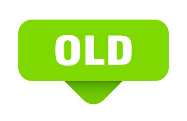 old sticker. old sign on transparent background