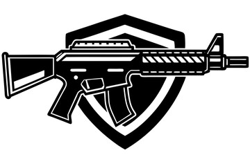 vector illustration of a rifle