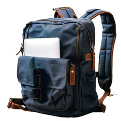 backpack isolated on transparent background.