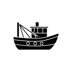 creative details fishing boat icon vector illustration