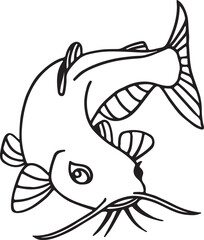 Catfish Vector Illustration Ready for app, graphics, and printing.