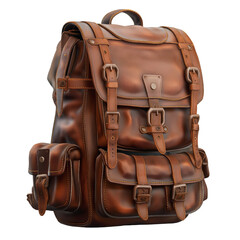 backpack isolated on transparent background.