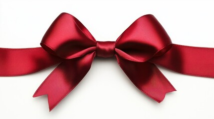 Naklejka premium Elegant Red Silky Ribbon Bow for Special Occasions