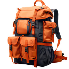backpack isolated on transparent background.