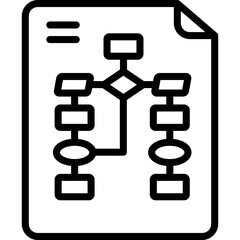 Fototapeta premium flowchart file icon